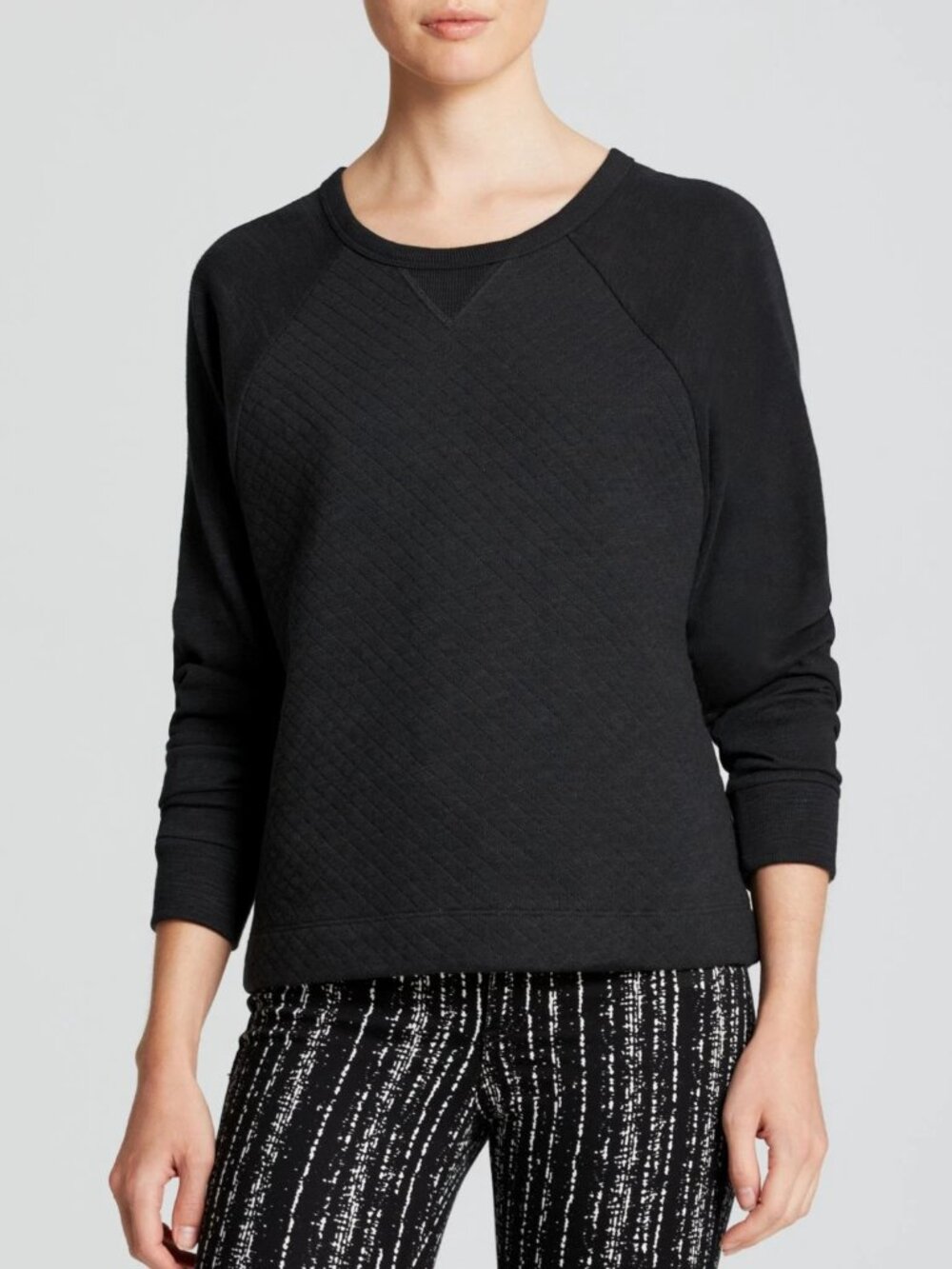 Rag & Bone Jeans black quilted sweater